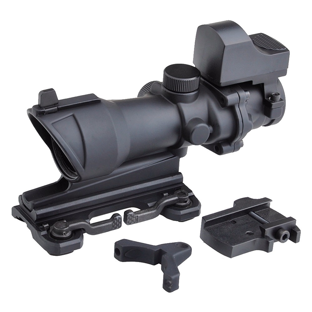 AIM-O ACOG 4X32 SCOPE WITH MINI RED DOT BLACK (AO5316-B) | Jolly Softair