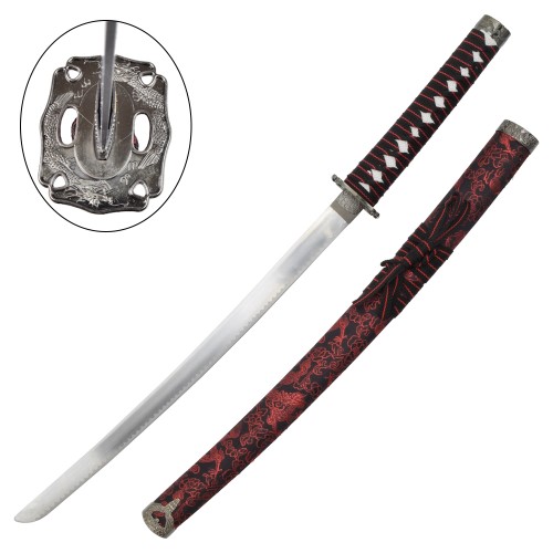 ORNAMENTAL SET KATANA-WAKIZASHI-TANTO (JL029 SET ROSSO)