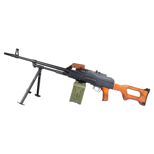 A&K ELECTRIC RIFLE PKM BLACK AND REAL WOOD (PKM-W)