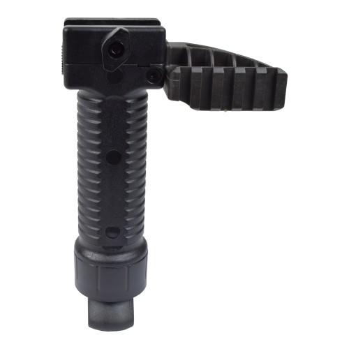 BATTLEAXE GRIP WITH EXTENSIBLE BIPOD AND RAIL FOR ACCESSORIES BLACK (01D)