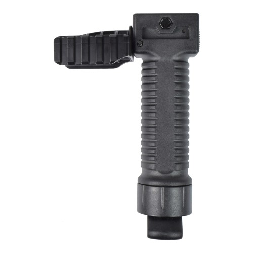 BATTLEAXE GRIP WITH EXTENSIBLE BIPOD AND DOUBLE RAIL FOR ACCESSORIES BLACK (02C)