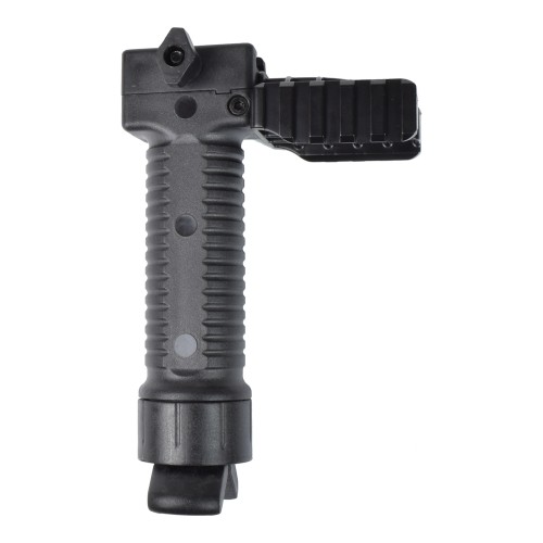 BATTLEAXE GRIP WITH EXTENSIBLE BIPOD AND DOUBLE RAIL FOR ACCESSORIES BLACK (02C)