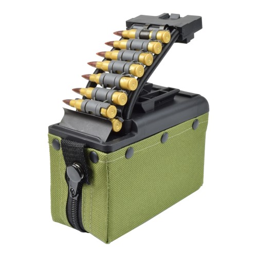 BATTLEAXE ELECTRIC MAGAZINE 2000 ROUNDS FOR MK46 MINIMI OLIVE DRAB (MINIMI DRUM OD)