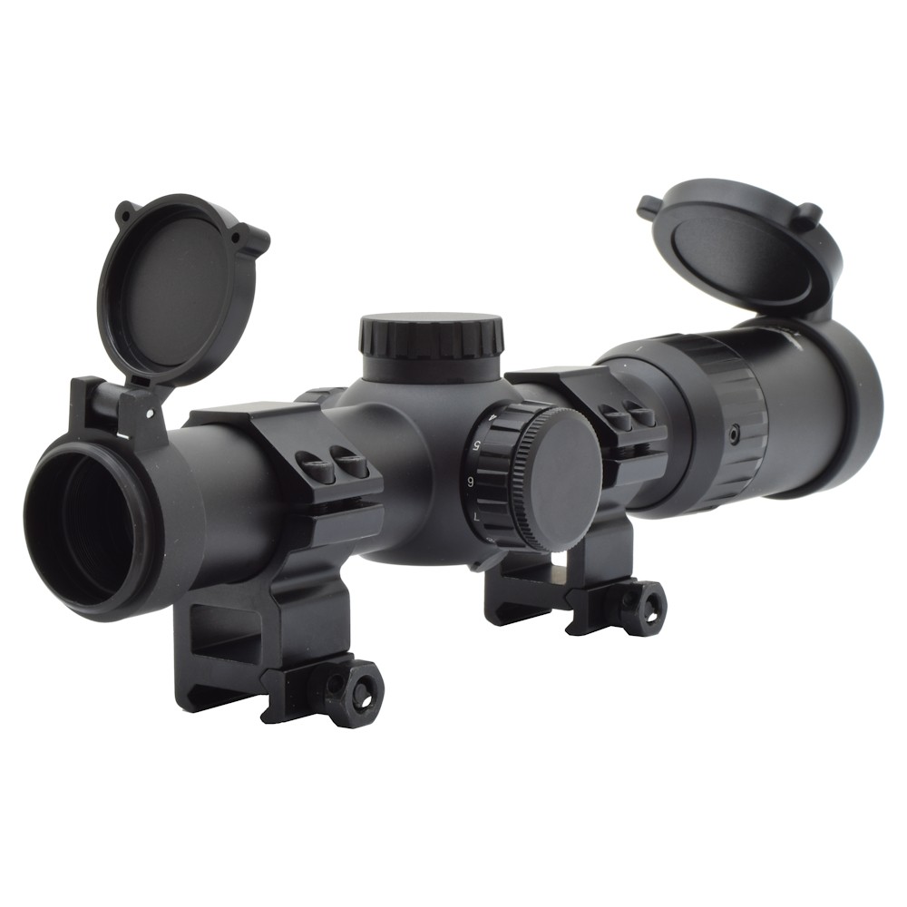 JS-TACTICAL RIFLE SCOPE 1x-8X ZOOM 24mm LENS BLACK (JS-1-8X24)