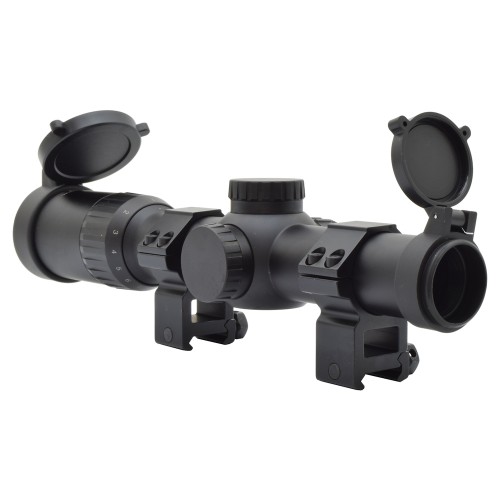 JS-TACTICAL RIFLE SCOPE 1x-8X ZOOM 24mm LENS BLACK (JS-1-8X24)