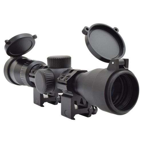 JS-TACTICAL LONG EYE RELIEF RIFLE SCOPE 2x-7X ZOOM 32mm LENS BLACK (JS-2-7X32)