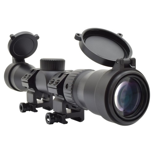 JS-TACTICAL LONG EYE RELIEF RIFLE SCOPE 2x-7X ZOOM 32mm LENS BLACK (JS-2-7X32)