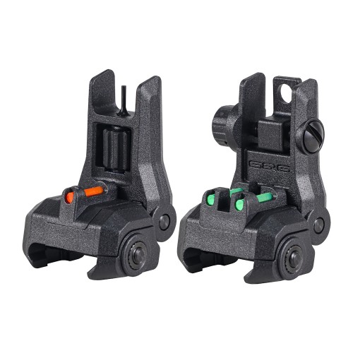 G&G DUAL PROFILE FLIP-UP FIBER OPTIC SIGHTS BLACK (G03261)