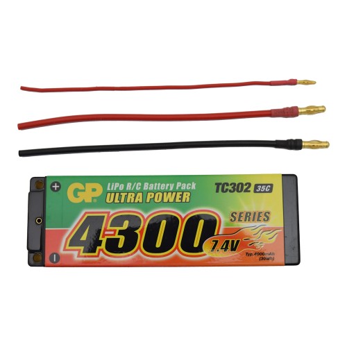 GP LI-PO BATTERY FOR R.C. 7.4V X 4300MAH 35C (GP-TC302)