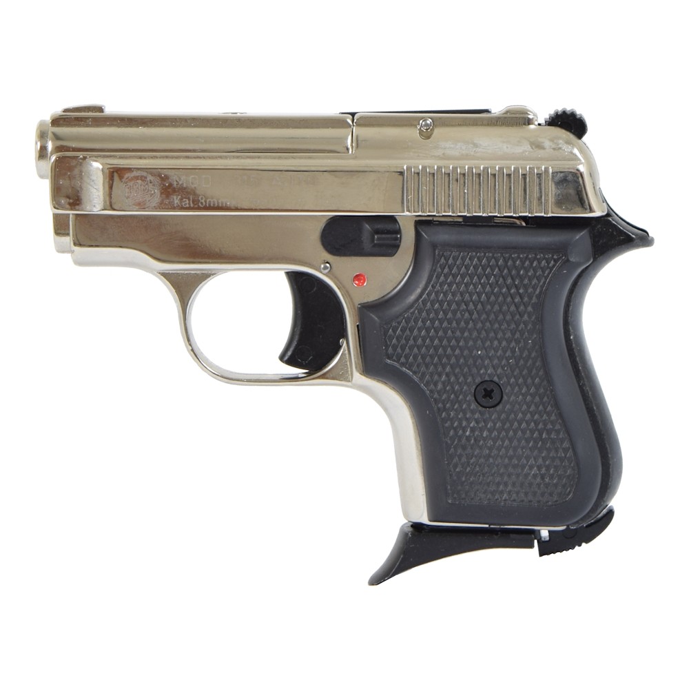 BRUNI BLANK PISTOL TOP FIRING 315 CALIBER 8MM NIKEL (BR-1900N)