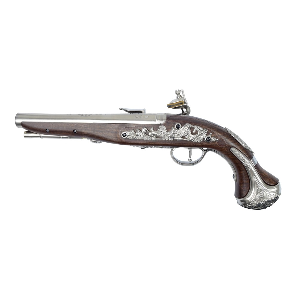 HFC "GEORGE WASHINGTON" FLINTLOCK GAS PISTOL SILVER (HG 501SN)