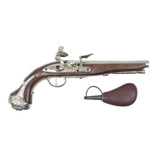 HFC "GEORGE WASHINGTON" FLINTLOCK GAS PISTOL SILVER (HG 501SN)