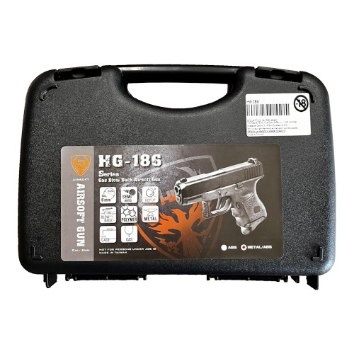 HFC GAS BLOWBACK PISTOL HALF METAL BLACK (HG 186)