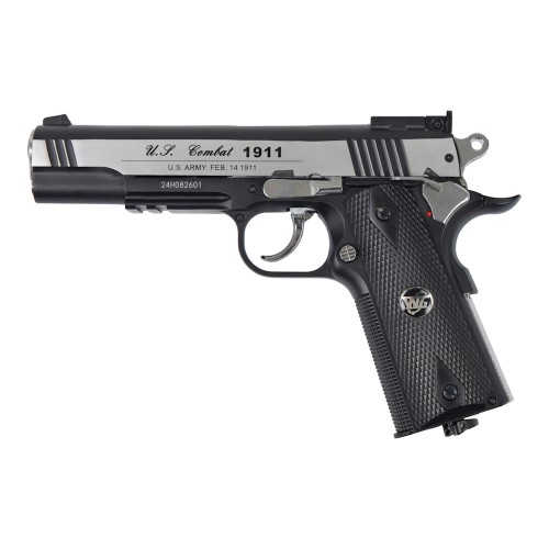 WIN GUN PISTOLA A CO2 SCARRELLANTE NERA/SILVER (C 601BC)