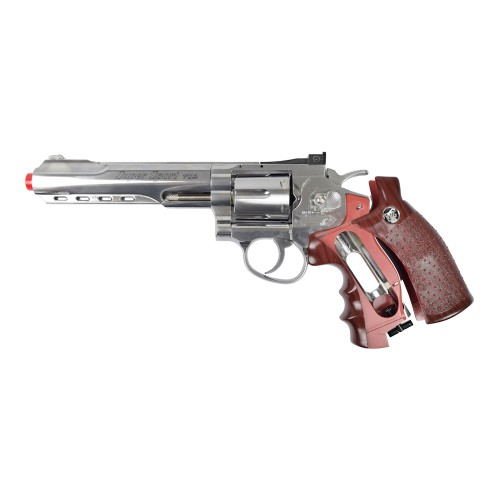 WIN GUN CO2 REVOLVER 6" SILVER (C 702S)