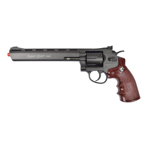 WIN GUN CO2 REVOLVER 8" BLACK (C 703B)