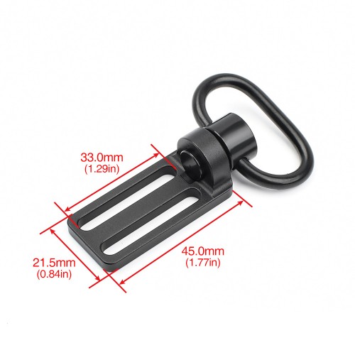 METAL QD SLING SWIVEL 2 TO 1 POINT BLACK (ME4049-B)