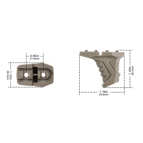 MP HAND STOP PER MLOK SYSTEMS DARK EARTH (MP1011-T)