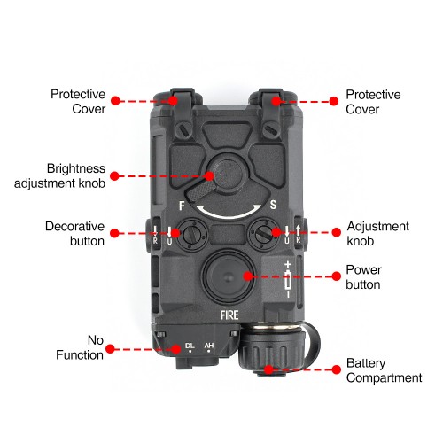 WADSN SISTEMA DI PUNTAMENTO LASER CON LUCE LED NERO (WD6090-B)