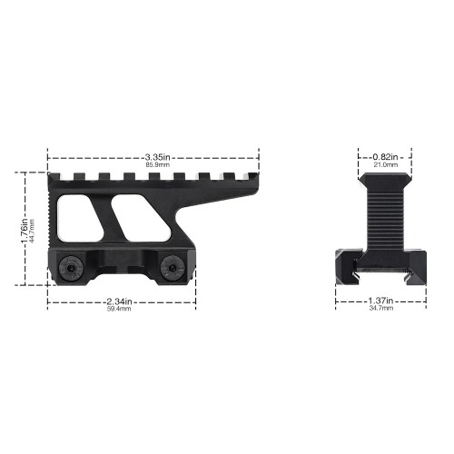 WADSN 1.5" RISER FOR STANDARD 20mm RAILS BLACK (WS2020-B)